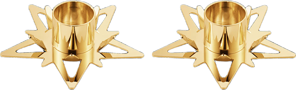 CLASSIC CHRISTMAS ljusstakar, 2 st., från Georg Jensen, i färgen Gold.