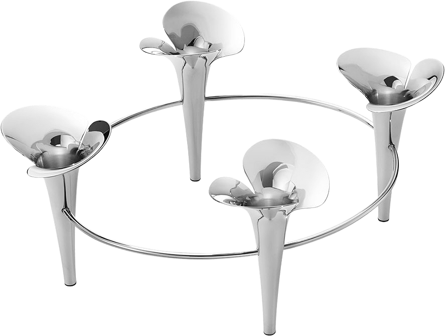 BLOOM Ljusstake rostfri, från Georg Jensen, i färgen Silver.