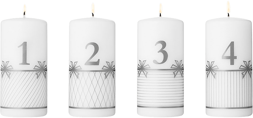 2025 Adventsljus, 4 st, från Georg Jensen, i färgen White.