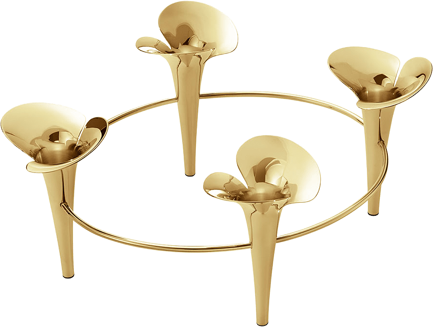 BLOOM Ljusstake guld, från Georg Jensen, i färgen Silver.