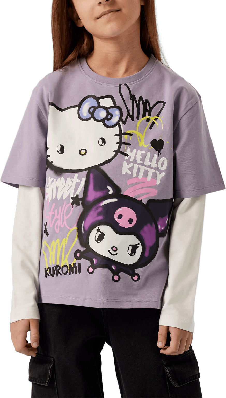 NKFDYDA HELLOK SS NREG TOP BOX SKY, från Name It, i färgen Lavender Gray.