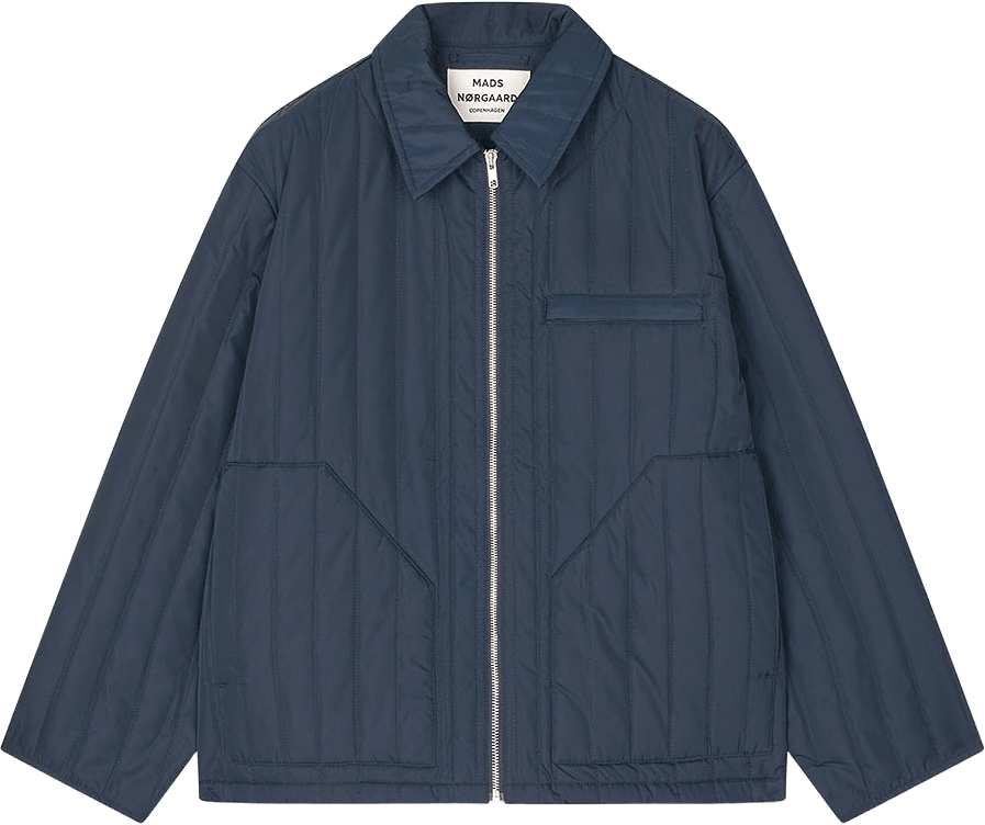 Poly Twill Flora Jacket, från Mads Nørgaard, i färgen Sky Captain.