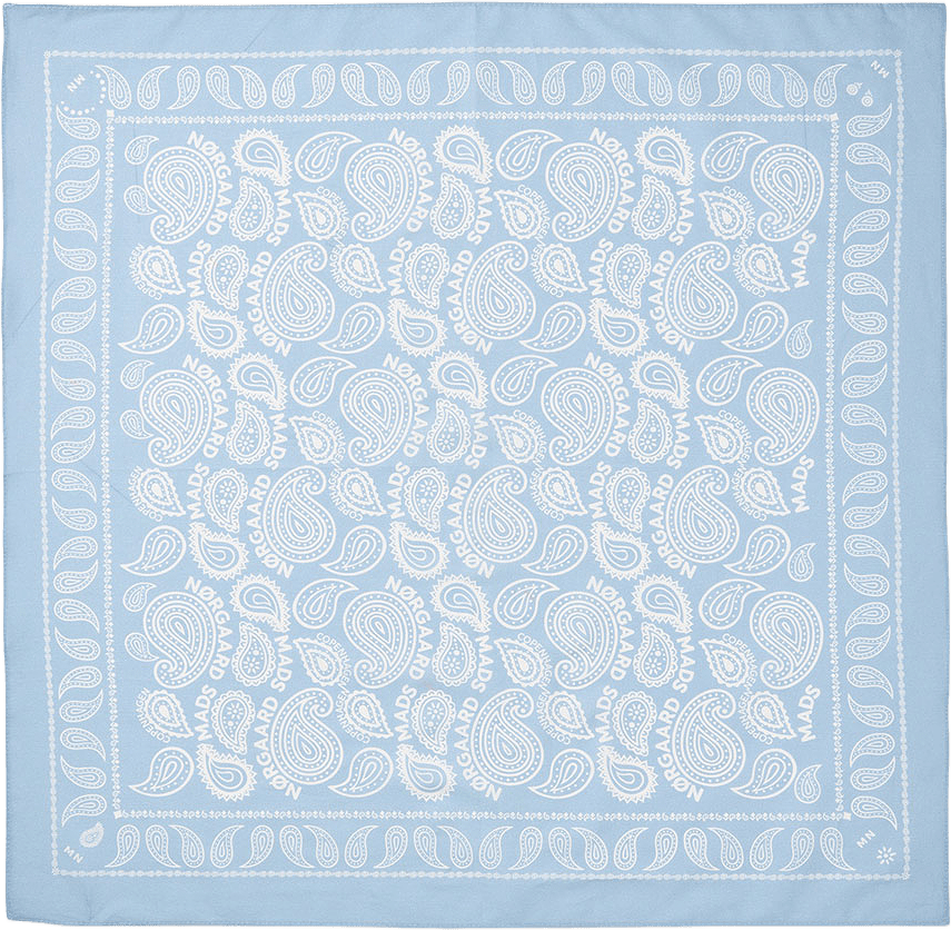 Soft Cotton Paisley Scarf Solid, från Mads Nørgaard, i färgen Cashmere Blue.