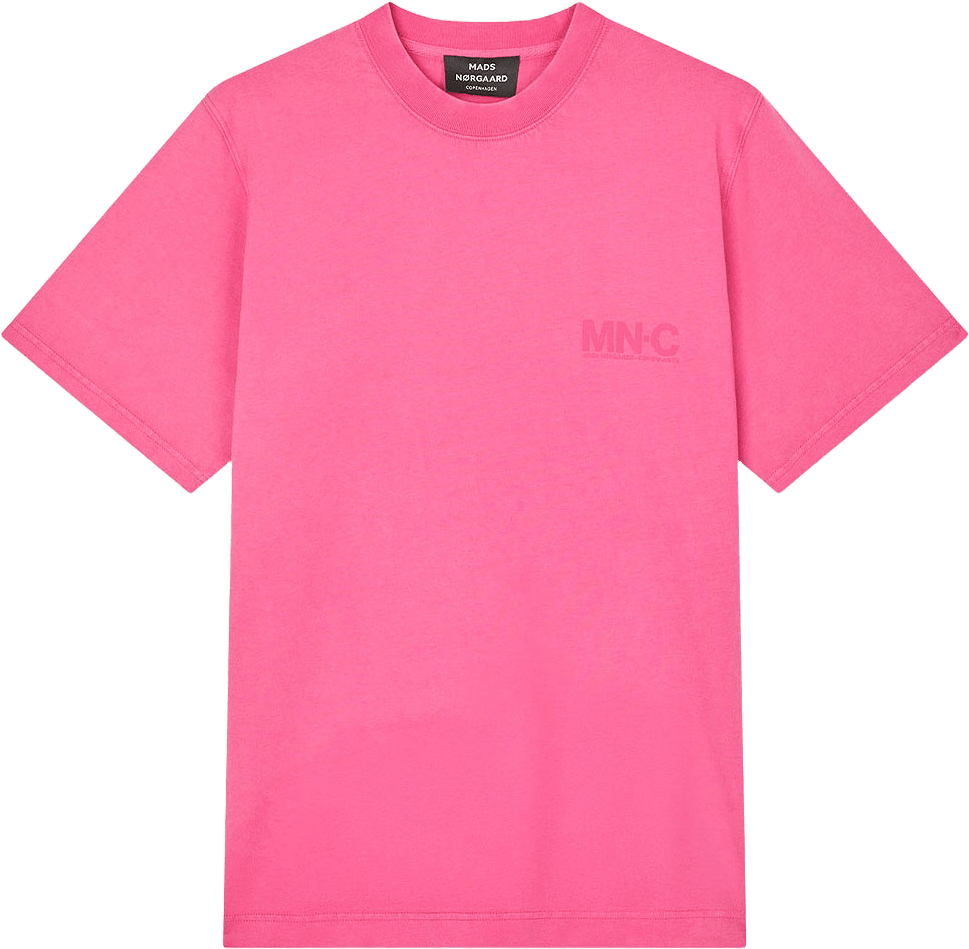 Cotton Jersey Frode MNC Tee, från Mads Nørgaard, i färgen Raspberry Rose.