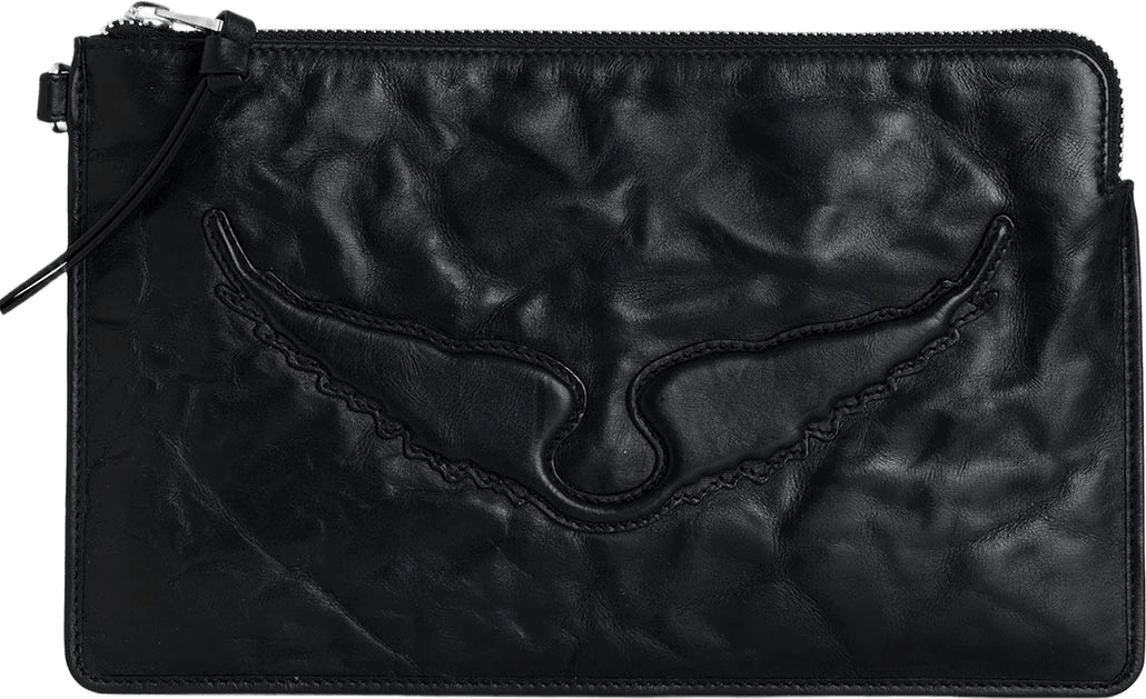 ANGEL POUCH GRAINED LEATHER, från Zadig & Voltaire, i färgen Black.