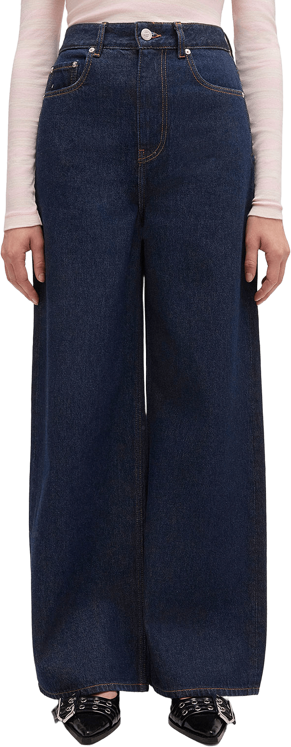 Essentials Rinse Denim Izey, från GANNI, i färgen Rinse.