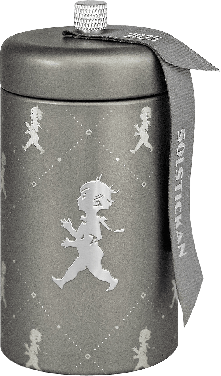 Tändsticksrör 2025 års design, från Solstickan Design, i färgen Silver.