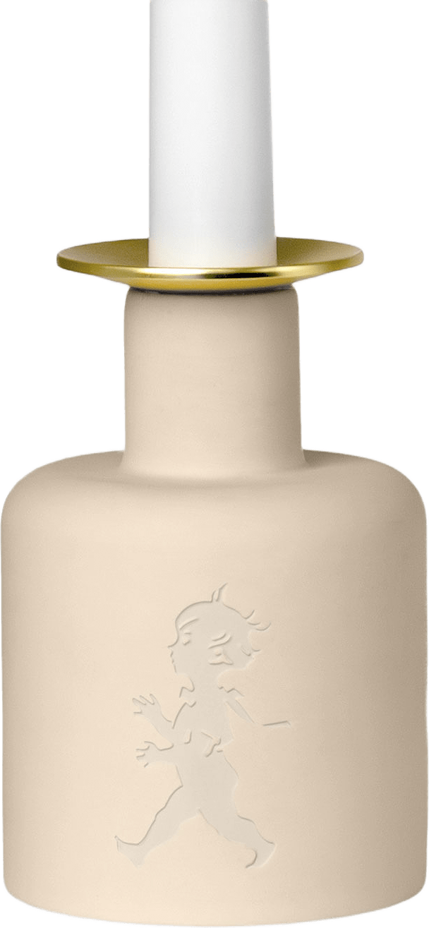 Keramikljusstake beige, från Solstickan Design, i färgen Beige.