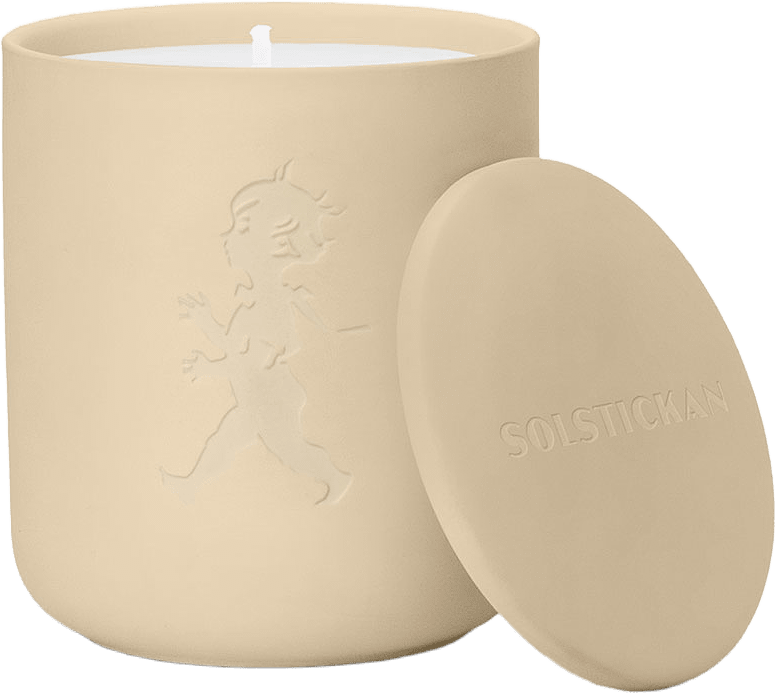 Doftljus keramik Linne, från Solstickan Design, i färgen Beige.
