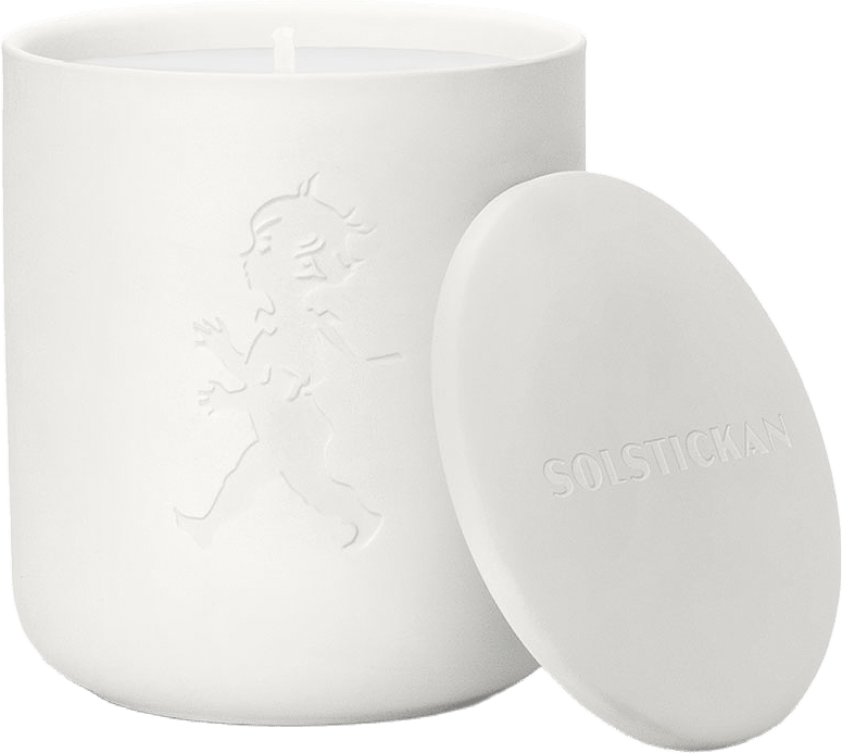 Doftljus keramik Citrus, från Solstickan Design, i färgen Vit.