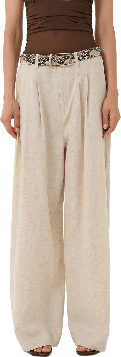 Riava Mw Pants, från Gestuz, i färgen Light Sand Melange.