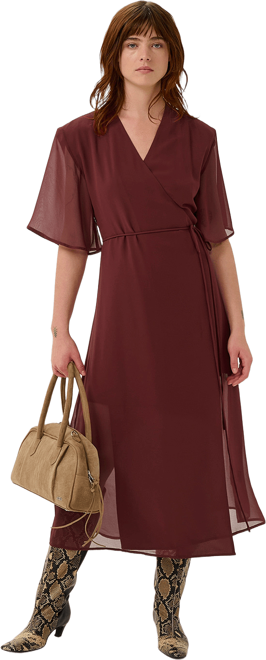 GZdorah wrap dress, från Gestuz, i färgen Cabernet.