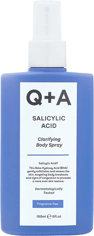 Salicylic Acid Clarifying Body Spray, från Q+A.