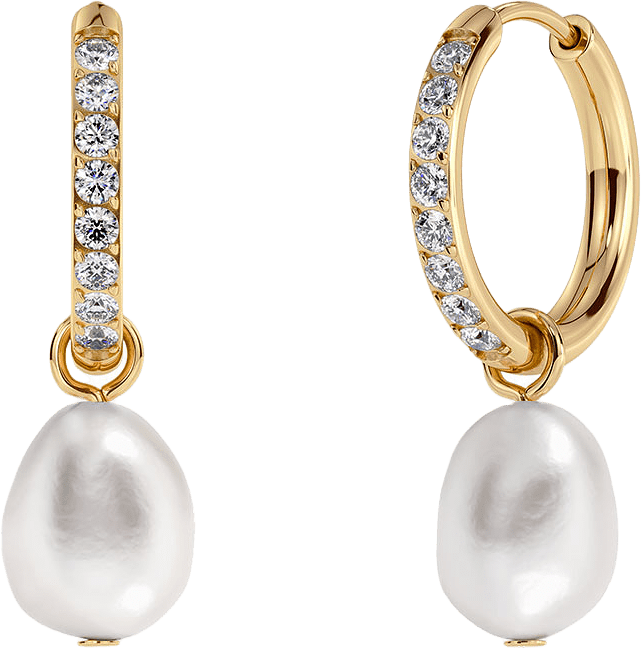 Perla Hoops Sparkle Gold, från Edblad, i färgen Gold.