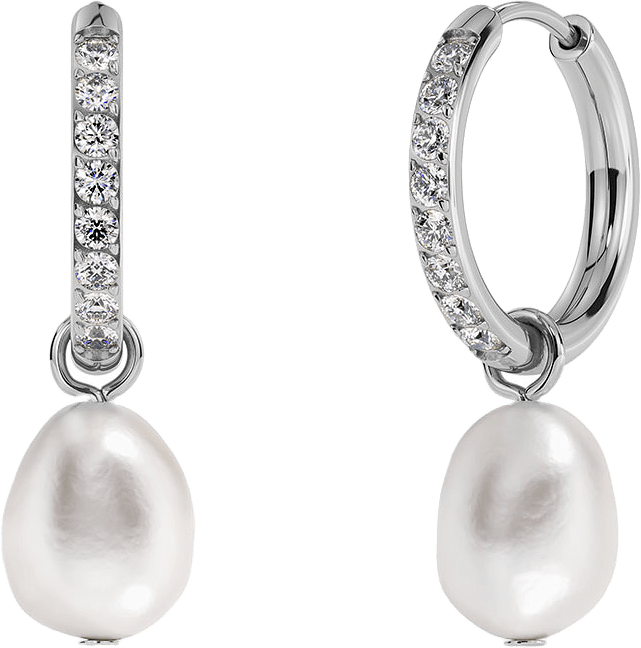 Perla Hoops Sparkle Steel, från Edblad, i färgen Steel.