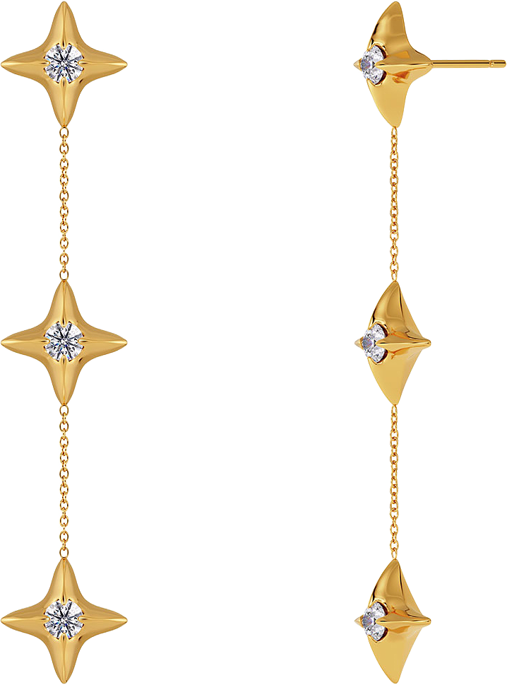 Stellar Earrings Gold, från Edblad, i färgen Gold.