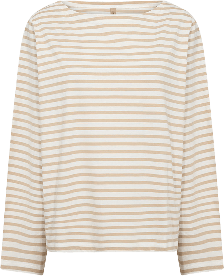 Sc-Bri 1 Blouse, från Soyaconcept, i färgen Sand Combi.