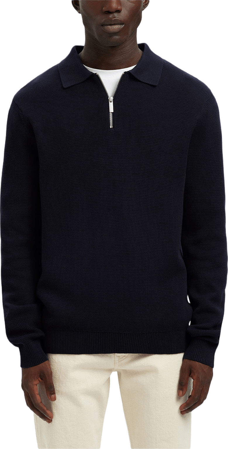 SLHDANE Half zip Pullover, från Selected Homme, i färgen Sky Captain.