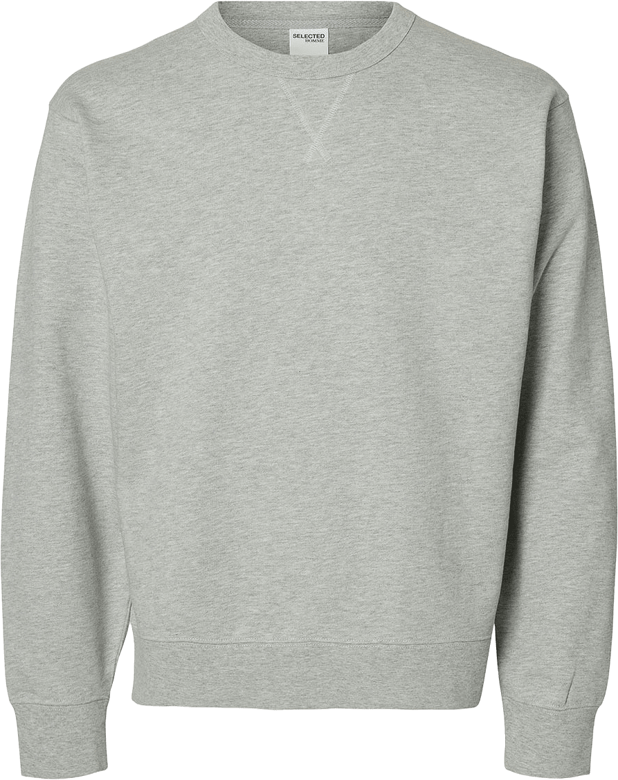 SLHRELAXLUKE Sweatshirt, från Selected Homme, i färgen Light Grey Melange.