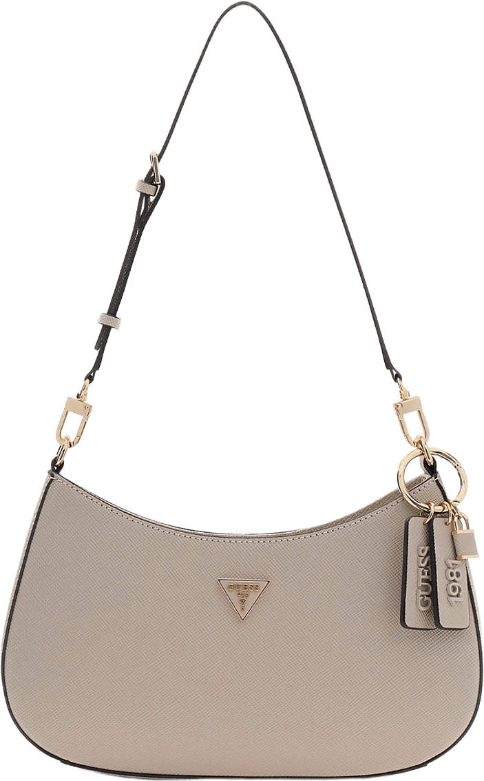 Noelle II Top Zip Shoulder Bag, från Guess, i färgen Taupe.
