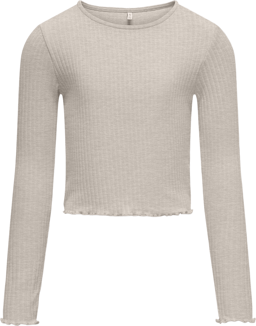 KOGNELLA L/S O-NECK TOP JRS, från Only, i färgen Pumice Stone Melange.