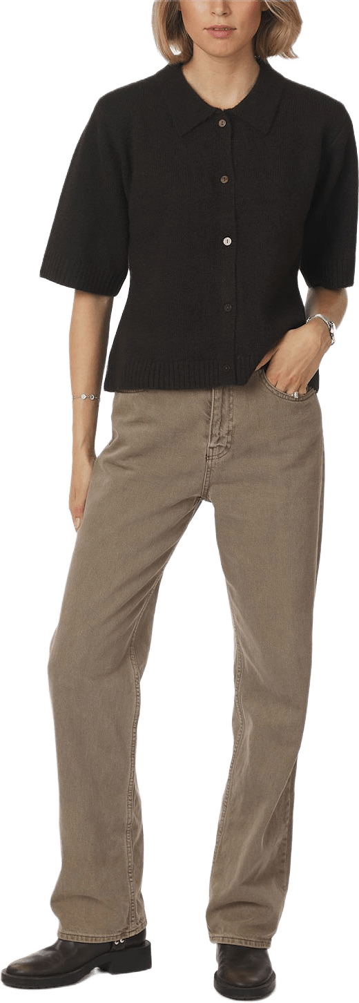 Cunna Knit Blouse, från Neo Noir, i färgen Dark Brown.