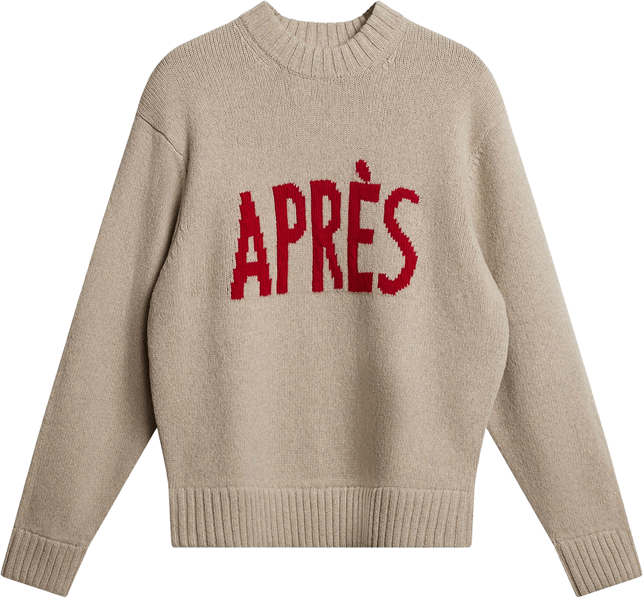 Fabian Graphic Knit Sweater, från J.Lindeberg, i färgen Moonbeam.