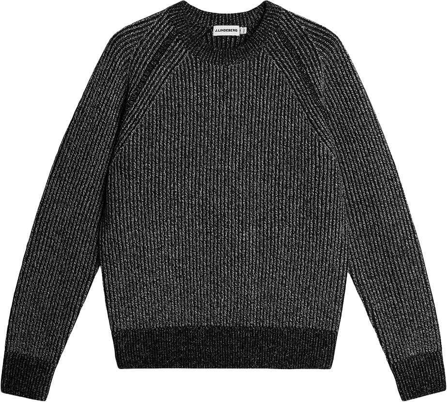 Fred Knitted Crew Neck, från J.Lindeberg, i färgen Dark Grey Melange.