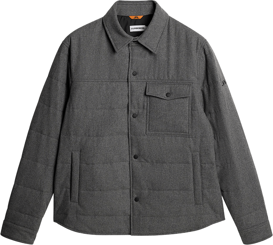 Nelson Padded quilt overshirt, från J.Lindeberg, i färgen Dark Grey Melange.