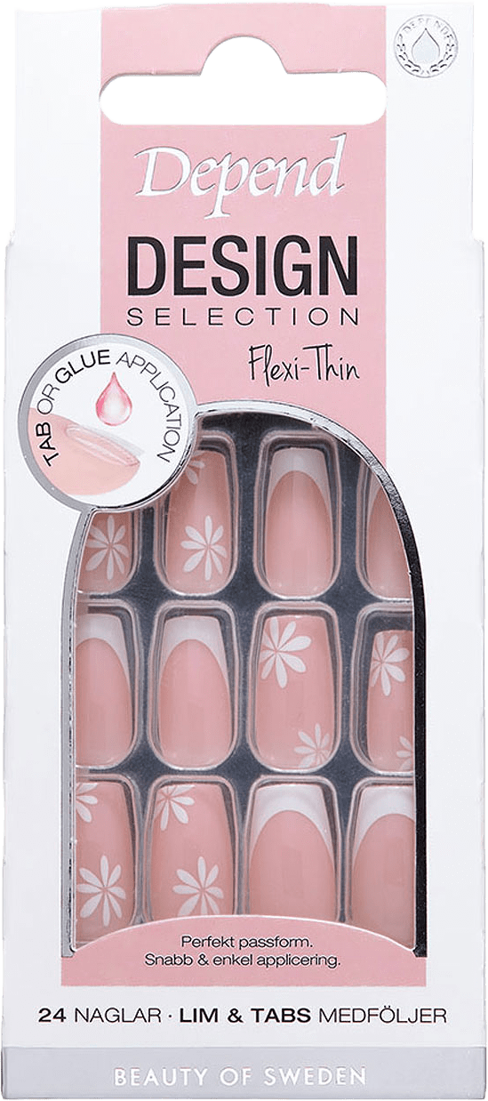 Design Selection French Flower Blossom Short Coffin, från Depend, i färgen French Flower Blossom Short Coffin.