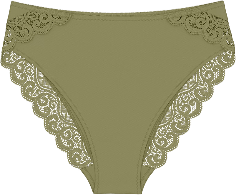 Amourette Tai Brief, från Triumph, i färgen Olive Gold.