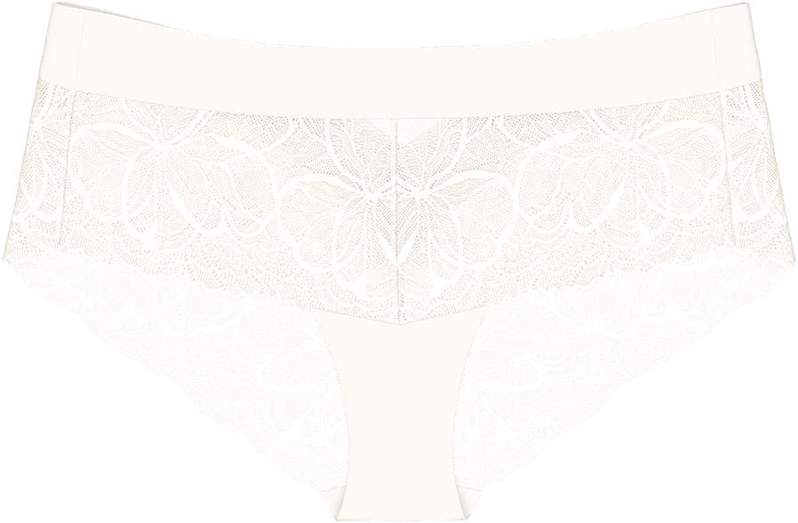 Body Make-Up Illusion Lace Shorty, från Triumph, i färgen Ecru White.