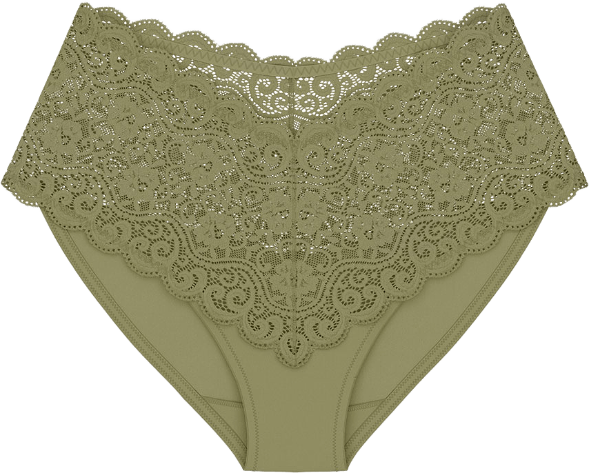 Amourette Maxi Brief, från Triumph, i färgen Olive Gold.