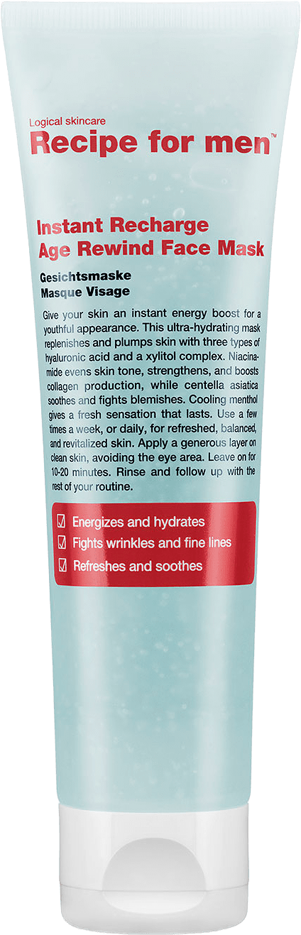 Instant Recharge Age Rewind Face Mask, från Recipe For Men.