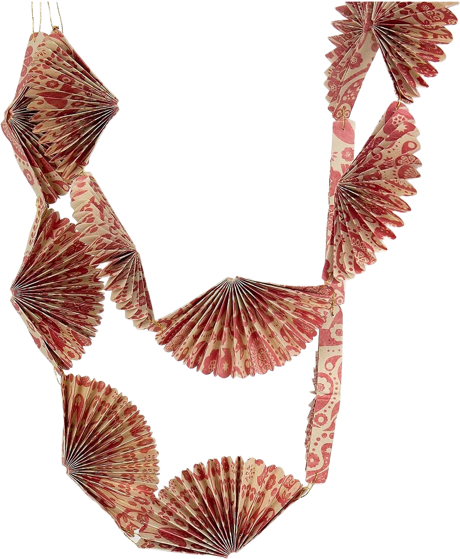 Greta fold girlang, från A World of Craft, i färgen Natur/Röd.