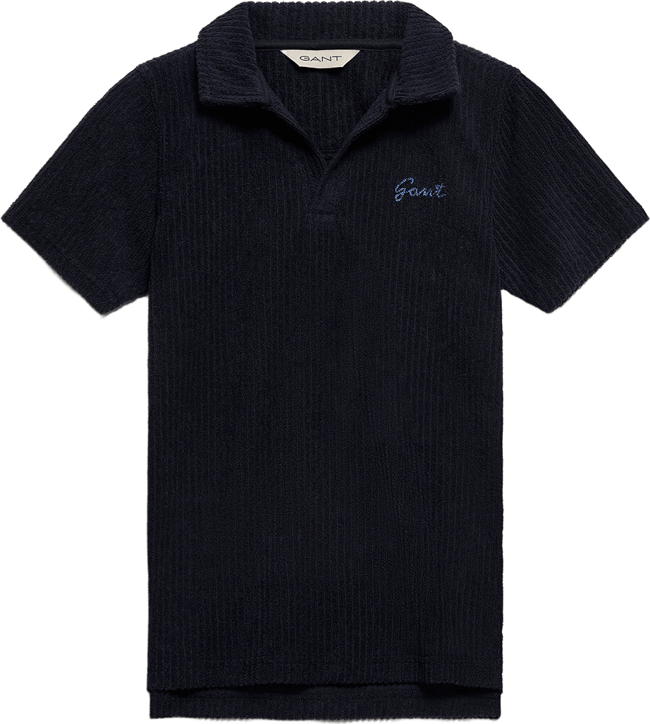 Revere Collar Towelling Polo, från GANT, i färgen Evening Blue.