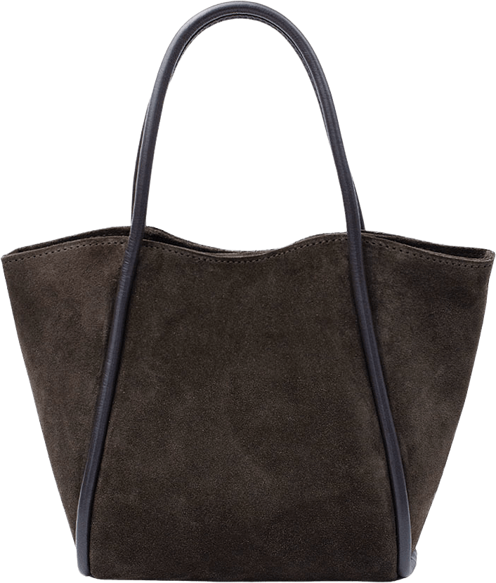 Handväska i mocka Florence M, från LaTalia, i färgen Mörkbrun.