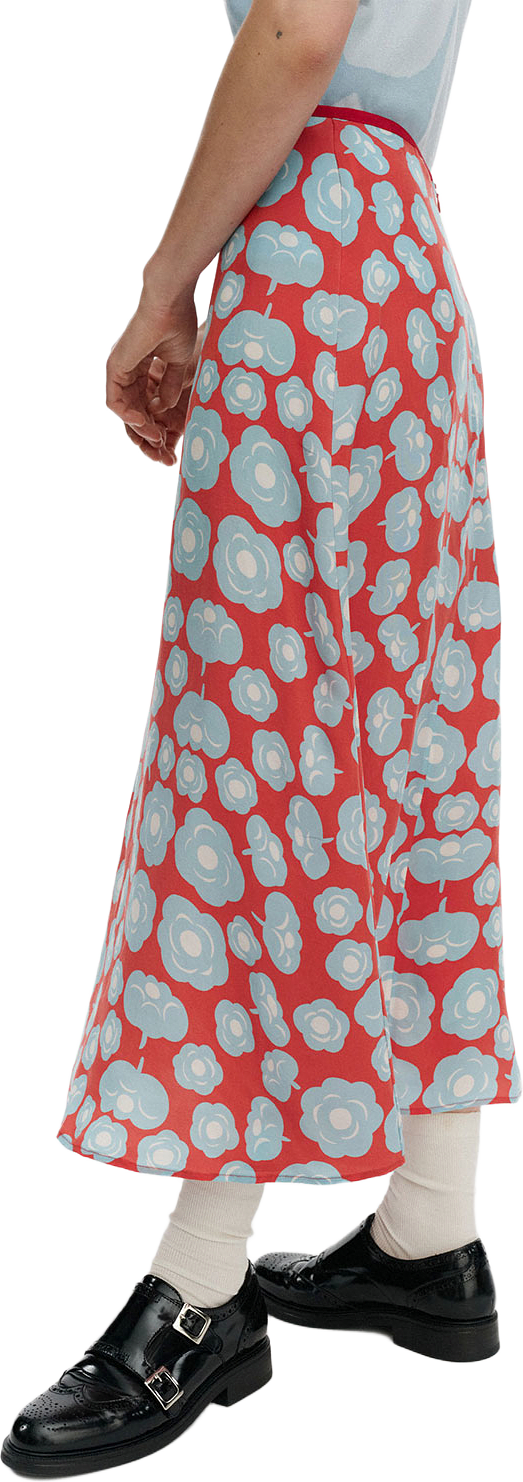 Edetä Tumma Skirt, från Marimekko, i färgen Light Blue, Red, Off-white.