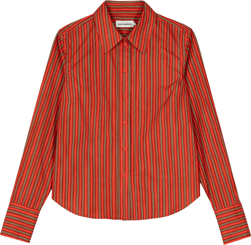 Innota Piccolo Shirt, från Marimekko, i färgen Dark Orange, Beige.