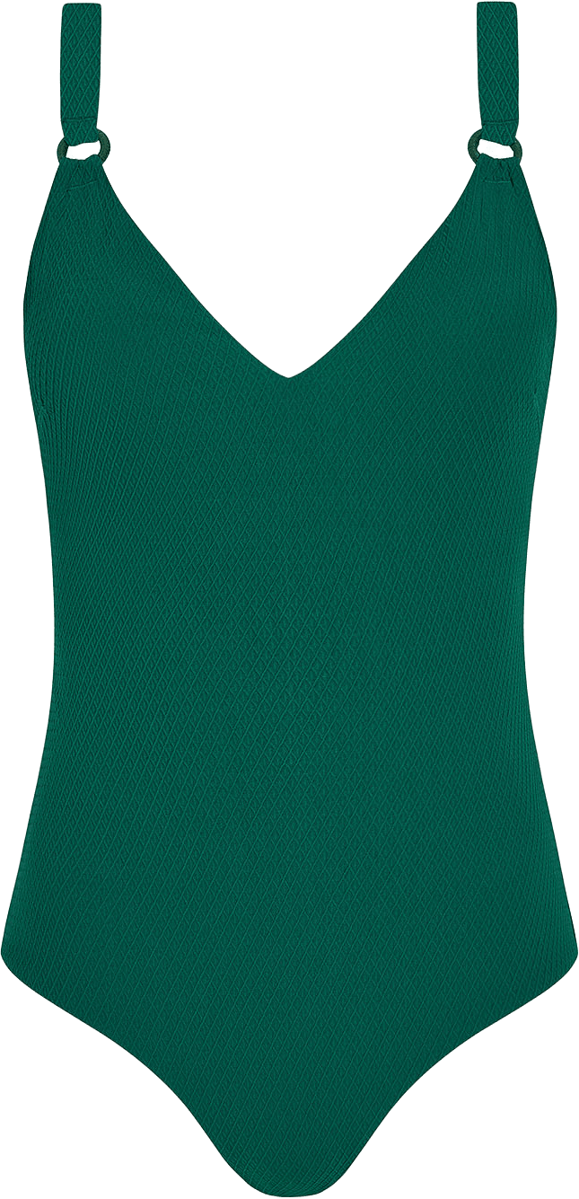 Navarino Wirefree covering t-shirt swimsuit, från FEMILET, i färgen Botanical Garden.