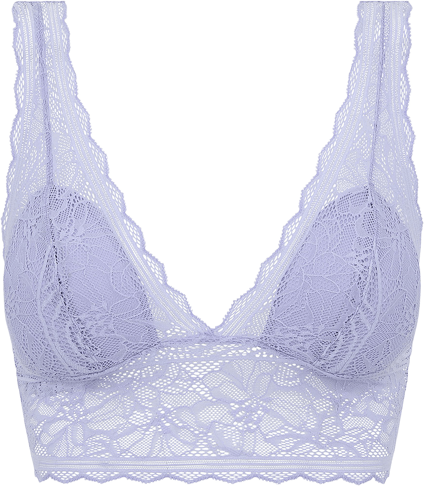 Floral Touch Wirefree Bra, från Chantelle, i färgen Thistle.