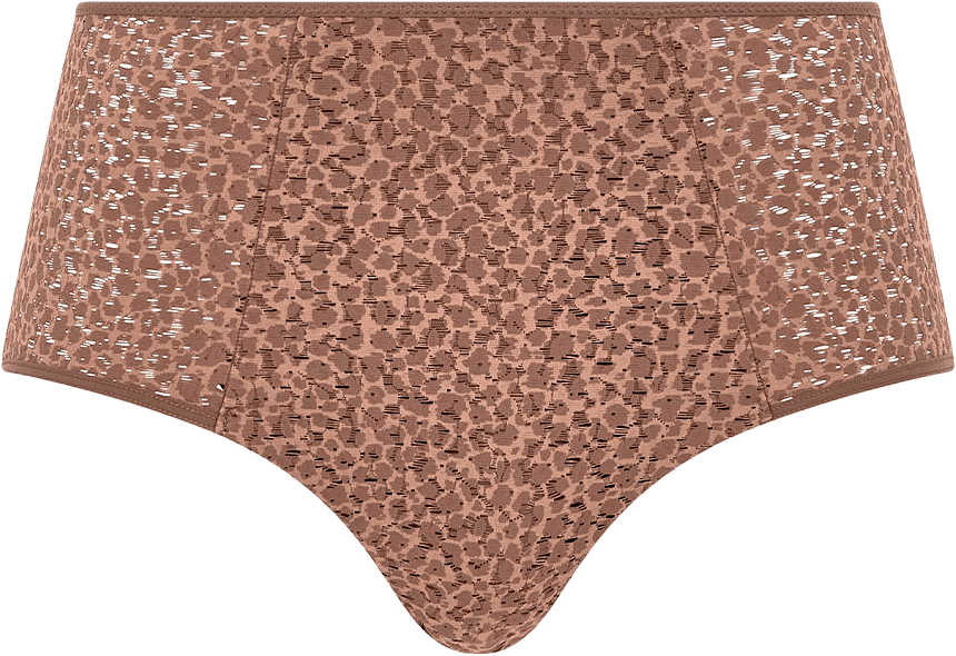 Norah High-wisted brief, från Chantelle, i färgen Wild Brown.