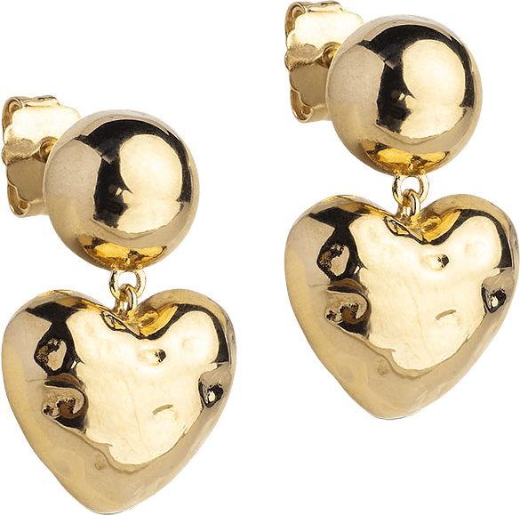 Earrings, Poma Heart, från ENAMEL Copenhagen, i färgen 925s/Gp.