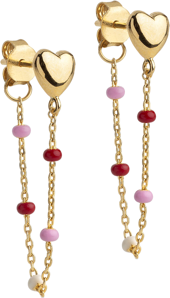 Earrings, Lola Heart, från ENAMEL Copenhagen, i färgen Rosie.