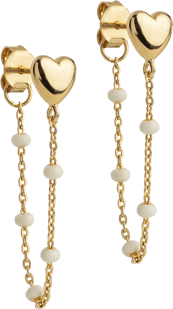 Earrings, Lola Heart, från ENAMEL Copenhagen, i färgen Daisy.