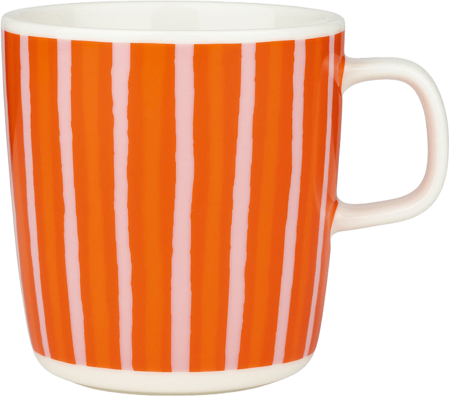 Piccolo Mug 4dl, från Marimekko, i färgen White, Pink, Orange.