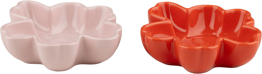 Unikko Shape Bowl 11cm 2kpl, från Marimekko, i färgen Pink, Orange Red.