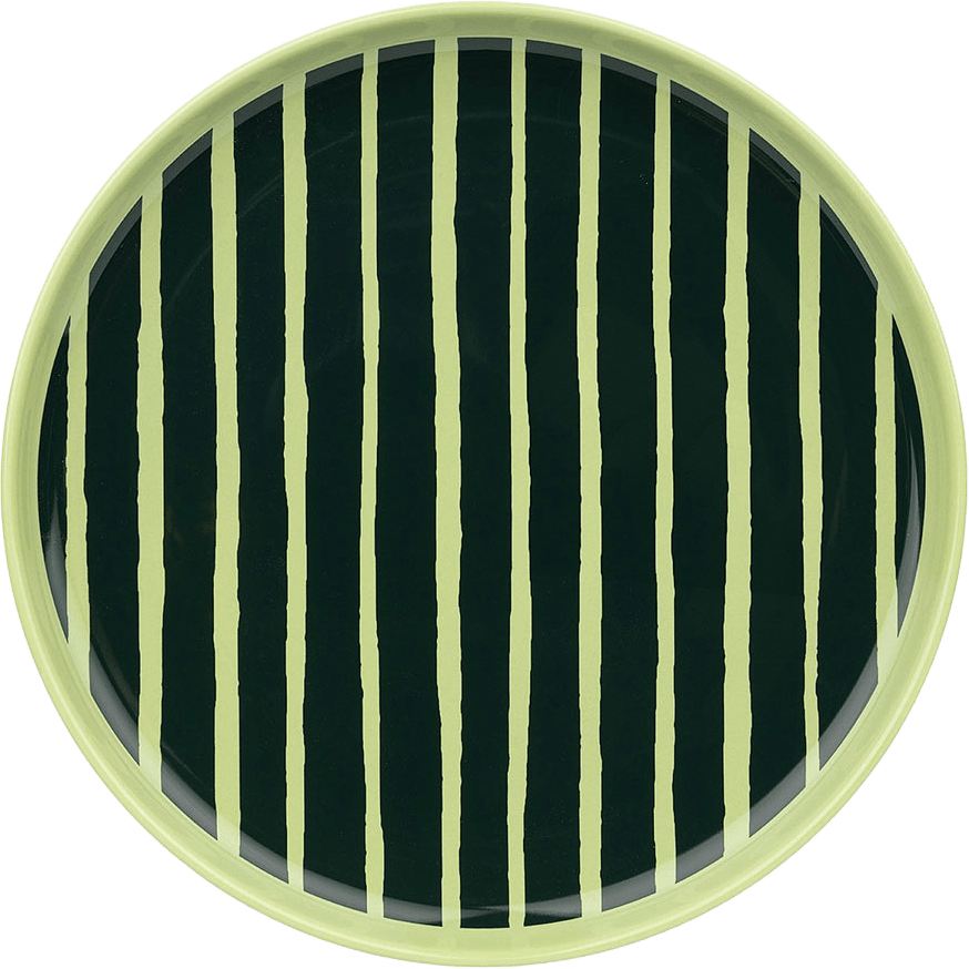Piccolo Plate 20cm, från Marimekko, i färgen Pear, Dark Green.