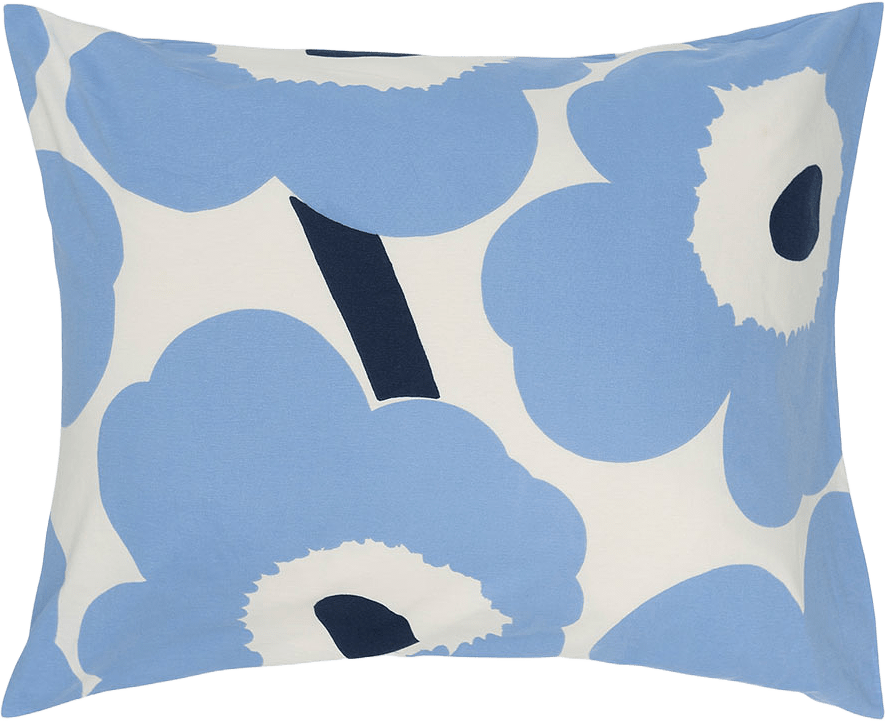 Unikko Jersey Pc 50x60cm, från Marimekko, i färgen Off White, Lt.blue, Navy.