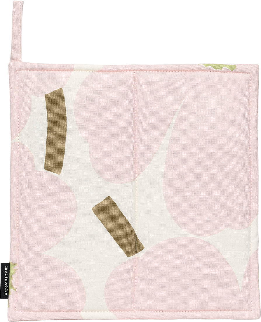 Pieni Unikko Pot Holder, från Marimekko, i färgen Off White, Pink, Pear, Sand.